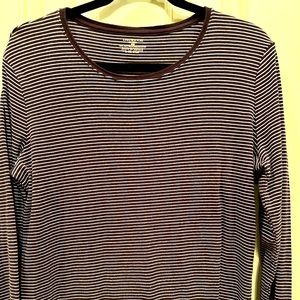 Jones New York, XL brown striped tee